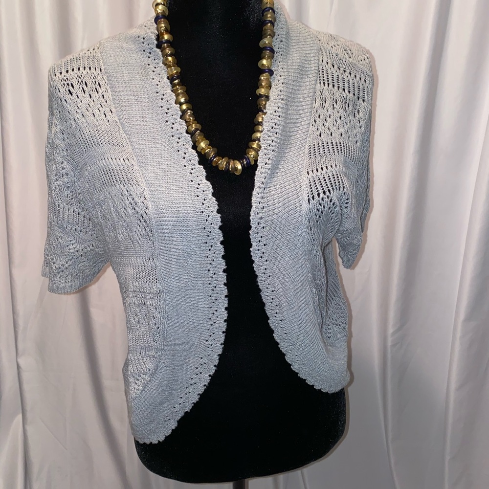 🎈Knit Minded Gray knit Open Front Cardigan Sz: 1X